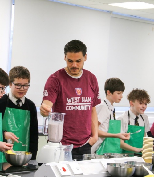 West Ham United Footballers Inspire Students with Healthy Living Campaign
